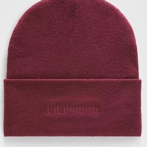 NWT! 🍋🍋Lululemon Warm Revelation Beanie Wordmark🍋🍋. Color Deep Luxe.